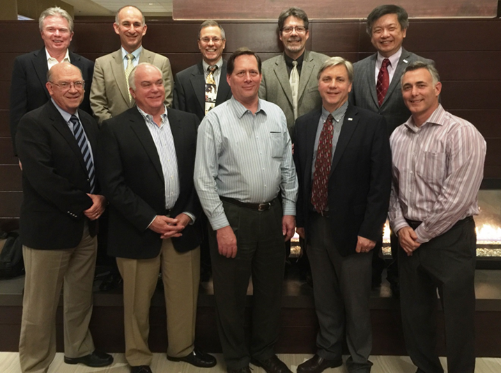 2016 Sierra Chapter Past Presidents Dinner Attendees Back Row: Chuck Cunningham, Steve Greenfield, Tom Blackburn, Tom Holdrege, and Eddie Kho  Front Row: Jim Ray, Steve Sinnock, Ted Hopkins, Marco Palilla, and Bob LoRusso 